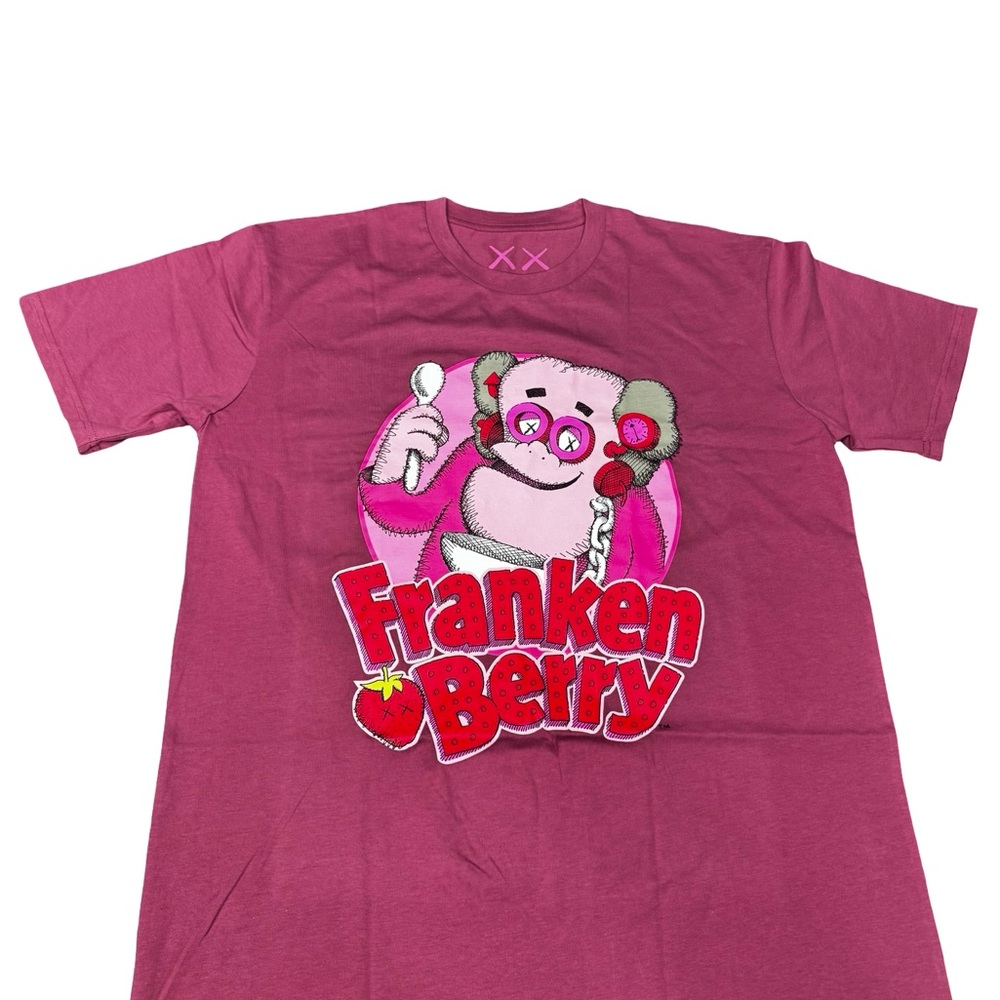 KAWS Franken Berry Purple Graphic Tee XL Mens Streetwear Art Shirt Brand New